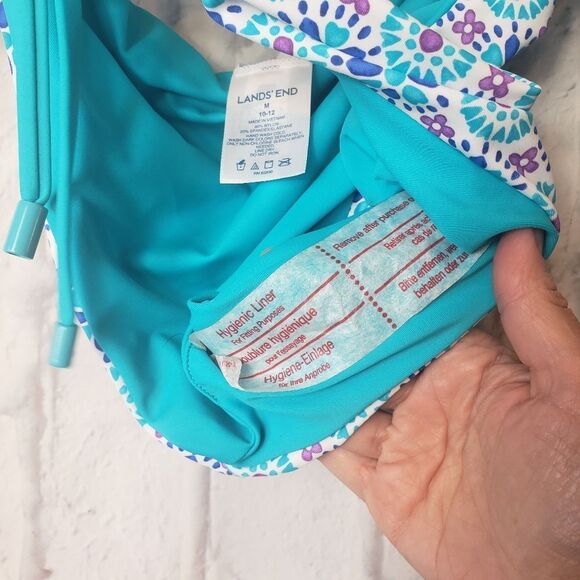 LANDS' END 2PC Bikini Set Reversible Bottoms 34D 10/12 - Picture 4 of 9